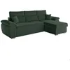 Image de Canapé dangle 4 places KOMECO reversible convertible avec coffre en velours côtelé - Vert foncé - L265 x P166 x H91cm - LOUNGITUDE