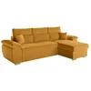 Image de Canapé dangle 4 places KOMECO reversible convertible avec coffre en velours côtelé - Jaune - L265 x P166 x H91cm - LOUNGITUDE