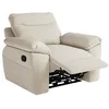 Image de Fauteuil de relaxation manuel ROSS en tissu texturé 3D - Beige - L101 x P100 x H102cm - LOUNGITUDE