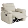 Image de Fauteuil de relaxation manuel ROSS en tissu - Beige - L101 x P100 x H102cm - LOUNGITUDE