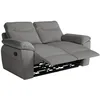 Image de Canapé de relaxation manuel ROSS 2 places en tissu - Gris - L160 x P100 x H102cm - LOUNGITUDE