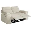 Image de Canapé de relaxation électrique ROSS 2 places en tissu - Beige - L160 x P100 x H102cm - LOUNGITUDE