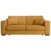Image de Canapé droit fixe 3 places BELAMI en velours côtelé - Jaune - L231 x P93 x H86cm - LOUNGITUDE