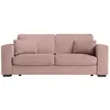Image de Canapé droit fixe 3 places BELAMI en velours côtelé - Rose - L231 x P93 x H86cm - LOUNGITUDE