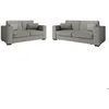 Image de Ensemble canapés 2 places et 3 places BELAMI en tissu - Gris - LOUNGITUDE