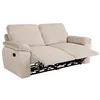 Image de Canapé de relaxation manuel ROSS 3 places en velours côtelé - Beige - L200 x P100 x H102cm - LOUNGITUDE