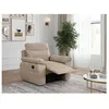 Image de Fauteuil de relaxation manuel ROSS en velours côtelé - Taupe - L101 x P100 x H102cm - LOUNGITUDE