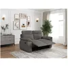 Image de Canapé de relaxation manuel ROSS 2 places en velours côtelé - Gris - L160 x P100 x H102cm - LOUNGITUDE