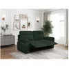 Image de Canapé de relaxation électrique ROSS 3 places en velours côtelé - Vert foncé - L200 x P100 x H102cm - LOUNGITUDE