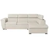 Image de Canapé dangle droit convertible 4 places PAOLA avec coffre en tissu - Beige - L252 x P188 x H76cm - LOUNGITUDE