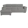 Image de Canapé dangle gauche convertible 4 places PAOLA avec coffre en tissu - Gris clair - L252 x P188 x H76cm - LOUNGITUDE
