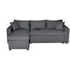 Image de CanapÃ© d'angle convertible coffre marron en tissu - Gris foncÃ© en occasion ou reconditionné