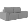 Image de Canapé droit fixe 2 places ROMANE en tissu Easy Clean antitache - Gris