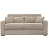 Image de Canapé convertible express 3 places ESIO couchage quotidien 140x190cm en velours côtelé - Taupe