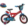 Image de Vélo enfant 14 SPIDERMAN équipé de 2 freins bidon-porte bidon pneus gonflables plaque avant stabilisateurs et Casque Inclus !