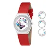 Image de Montre Alysson papillon à mouvement tournant SC Crystal ornée de Cristaux scintillants