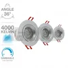 Image de Lot de 3 spots intégrés 345 lm Dimmable Blanc neutre
