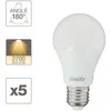 Image de Lot x5 Ampoules LED standard - XANLITE - Culot E27 - 9W - Blanc chaud