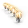 Image de Lot de 5 ampoules blanche chaude vintage pour guirlande de jardin - XANLITE - P45 - LED - Blanc chaud - Ampoules