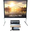 Image de ECRANS VALISE - KIMEX - Ecran de projection valise 244 x 137m - Format 16:9 - Toile Arrière - 046-2015K -