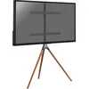 Image de SUPPORTS TV SOL CHEVALET - KIMEX - Support chevalet design scandinave pour TV 45- 65 noir/noyer - 030-4164 - Noir