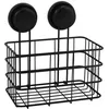 Image de MSV Panier de douche Milady avec ventouses - Noir