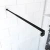 Image de Barre de fixation extensible 70-100cm noir mat pour douche a litalienne - fixation murale
