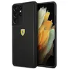 Image de Étui - FERRARI - Samsung Galaxy S21 Ultra G996 - Coque Rigide - Noir - Sur Rail Perforé
