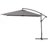 Image de Parasol jardin déporté Alu Ilios 3 - Carré - 3 x3 m - Gris