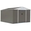 Image de Abri de jardin métal Dallas - 12.99 m² - Taupe