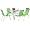 Image de Table et chaises de jardin en textilène Cordoba - Phoenix - 6 places - Vert