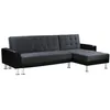 Image de Canapé dangle convertible et réversible Theo - 4 places - Noir / Gris