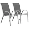 Image de Fauteuil jardin Textilène Cordoba - Phoenix - Gris foncé - Lot de 2
