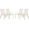 Image de Fauteuil jardin Textilène Cordoba - Phoenix - Écru - Lot de 4