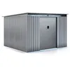 Image de Abri de jardin métal toit plat Texas - 629 m² - Gris