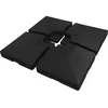 Image de 4 Dalles à lester pour gros parasol déporté - 4 x 3 - 104 KG - Noir