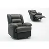 Image de Fauteuil relax Buckingham - 85 x 93 x 100 cm - Noir / Gris foncé