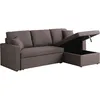Image de Canapé dangle convertible/ réversible avec coffre Alain - 3 places - Taupe