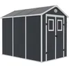 Image de Abri de jardin résine Texas - 5.23 m² - kit dancrage inclus - Anthracite
