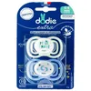 Image de Sucettes anatomiques symétriques pour bébé 0-6 mois (Modèle : Petit Amour Vert/Étoiles & Lune Bleues)