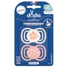 Image de Sucettes-Dodie Extra 2 Sucettes Anatomiques Symmetrical + 6 MOIS (Couleur : Fleur/Coeurs)