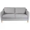 Image de Vornay - Canapé convertible express 2 places en tissu - Gris clair