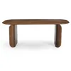 Image de Dumai - Table à manger 8 personnes en bois massif - Bois foncé