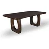 Image de Sinjai - Table à manger 8 personnes en bois massif - Bois foncé