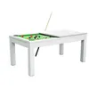 Image de Table à manger convertible en billard 7FT Meyer - Blanc - Tapis vert