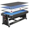 Image de Meyer TableBillard - Table Multi-jeux 7FT - Billard Air Hockey Ping Pong - Noir - Multifonction
