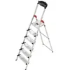 Image de Escabeau sécurisé pliable en aluminium 6 marches extra larges Hailo ProfiStep XXL