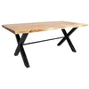 Image de Table à manger en bois dacacia et métal Tree