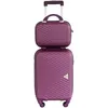 Image de Valise cabine et Vanity XS Alistair - Collection Iron - 4 roues - ABS ultra résistant - Noir