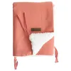 Image de DOMIVA Couverture Fluffy - Coton/Polyester - Idéal poussette - Terracotta - 75 x 100 cm